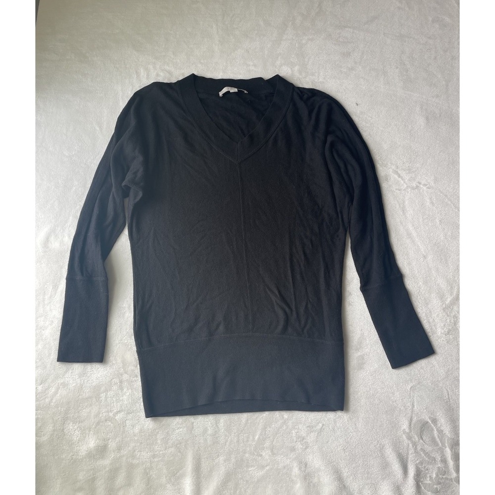Loft Women's M Long Sleeve‎ Black Wool Rayon Cotton Soft Sweater